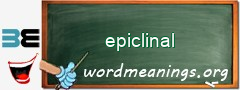 WordMeaning blackboard for epiclinal